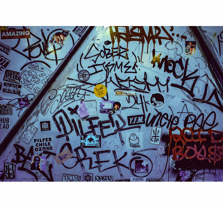 Graffiti fototapeta městské tagování umění - TenStickers