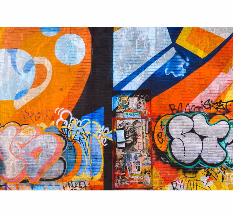 Graffiti fototapeta Živé městské tagy - TenStickers