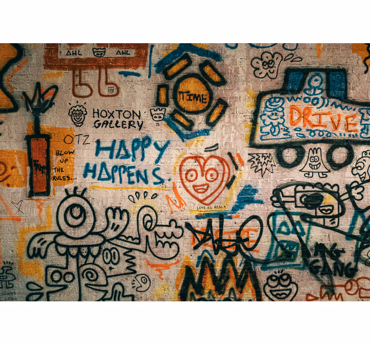 Graffiti fototapeta barevné pouliční umění - TenStickers
