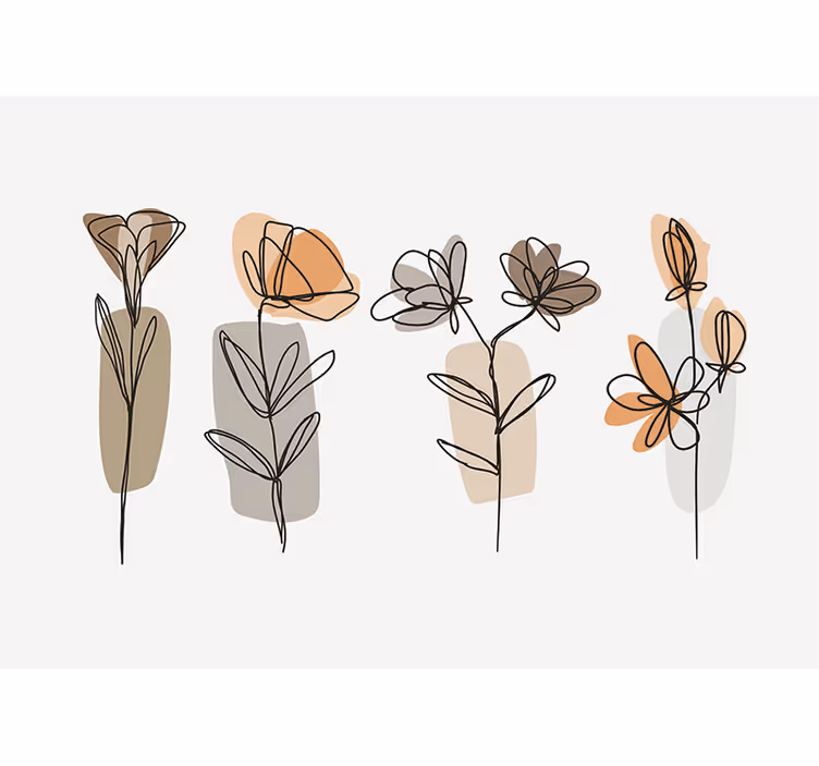Minimalistický styl Fototapety květina - TenStickers