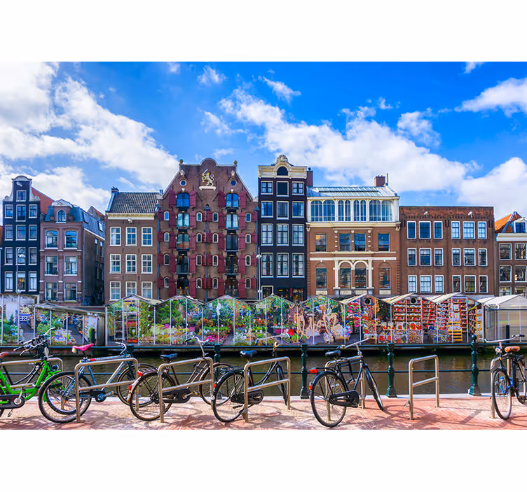 Scéna amsterdamského kanálu Amsterdam fototapeta - TenStickers