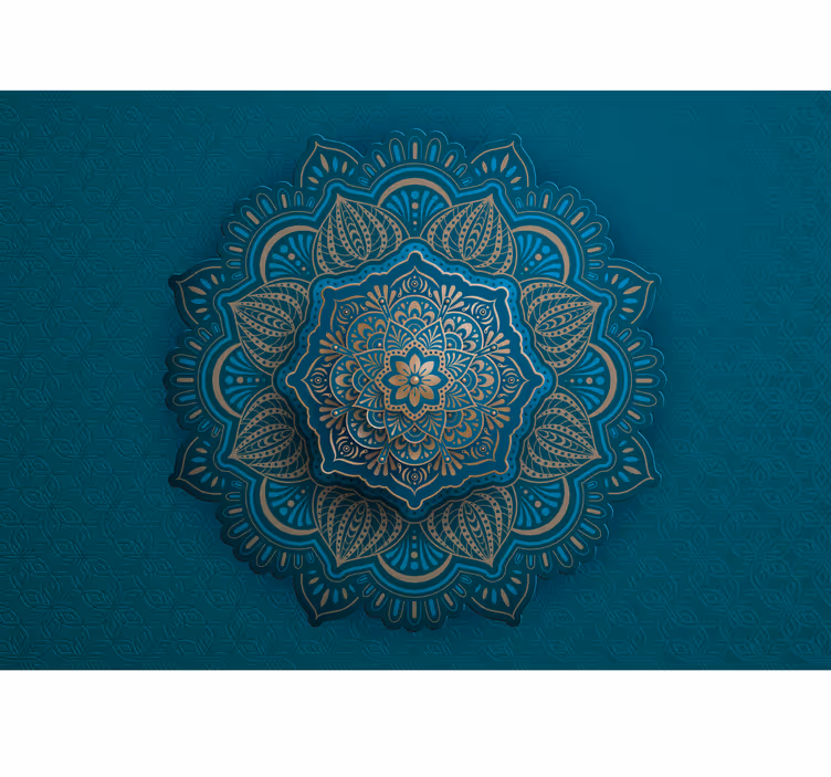 Tyrkysová mandala fototapeta - TenStickers