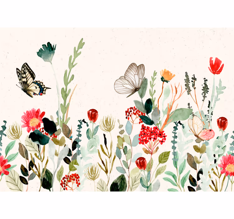 Fototapeta velká botanická ilustrace - TenStickers