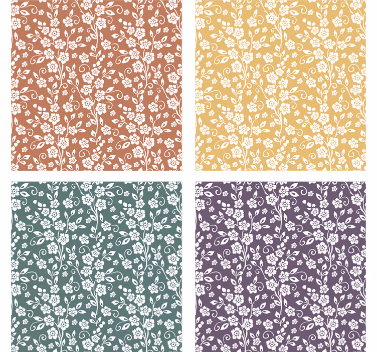Elegantní květinový vzor dráha - TenStickers