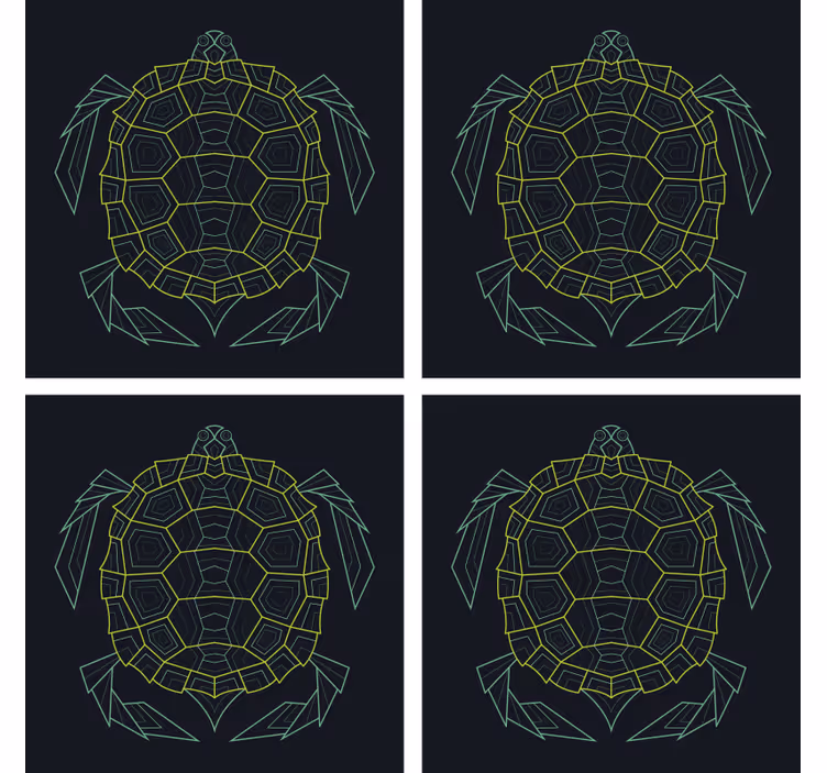Abstraktní geometrická želva dráha sada - TenStickers