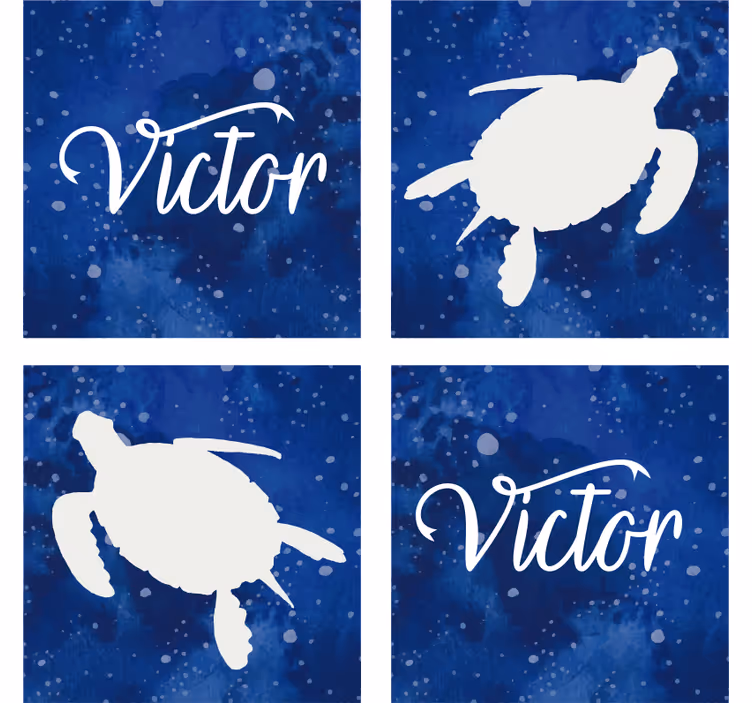 Vlastní tácky s želví galaxií - TenStickers