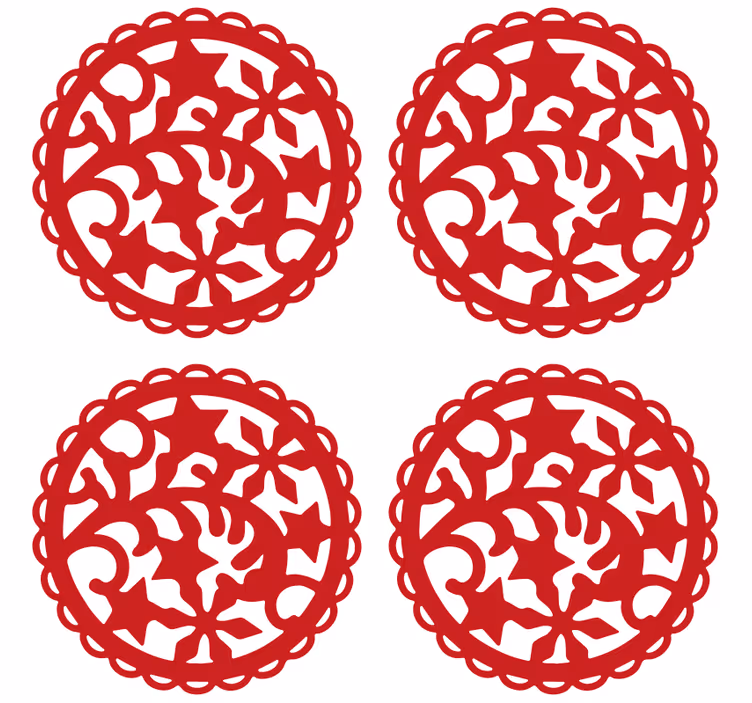 Vánoční vločka vinobranípodtácek - TenStickers