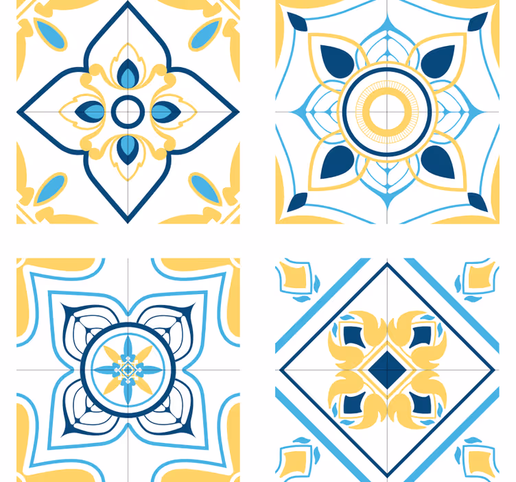 Podtácek s dlaždicemi geometrické vzory - TenStickers