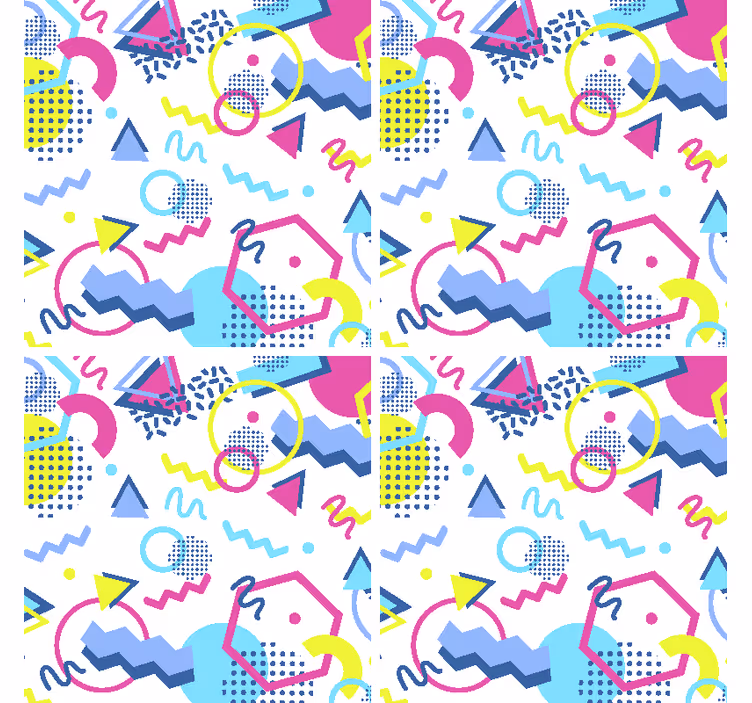 Blázen podtácek s barevnými geometrickými vzory - TenStickers