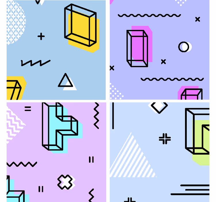 Blázen podtácek geometrické vzory hravě - TenStickers