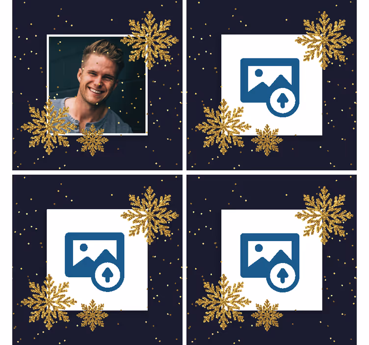Vánoční rám s foto vlastní tácky - TenStickers
