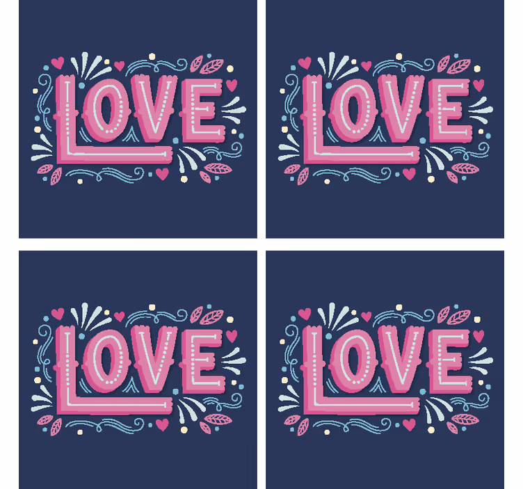 Podtácek citát hravá láska typografie - TenStickers