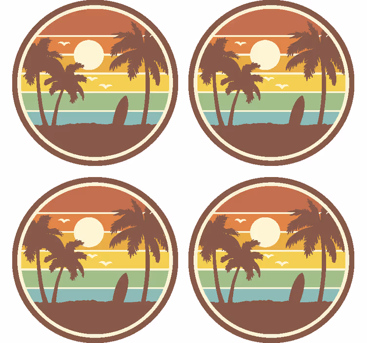 Retro surf krajinapodtácek - TenStickers