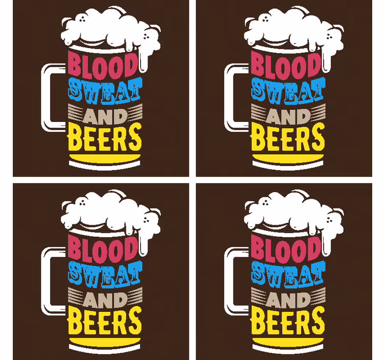 Krevní, potní a pivní rohože na pivo - TenStickers