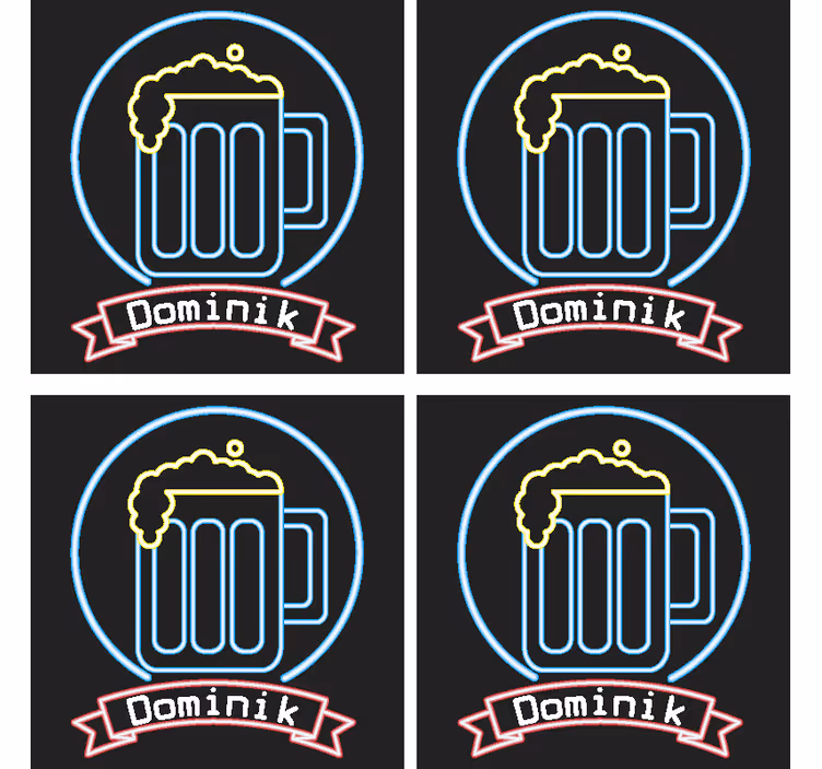 Neonové pivo s názvem pivní rohože - TenStickers