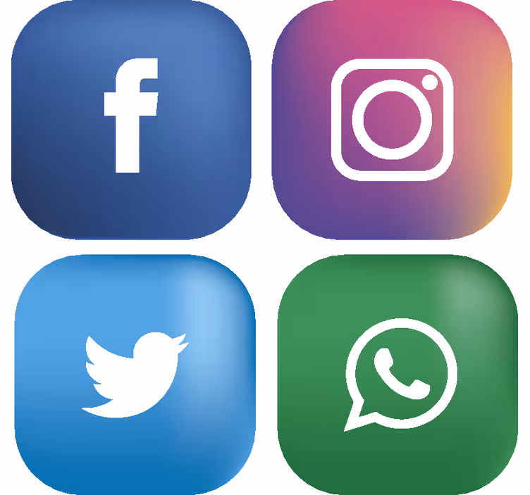 Sociální média geek tácky - TenStickers
