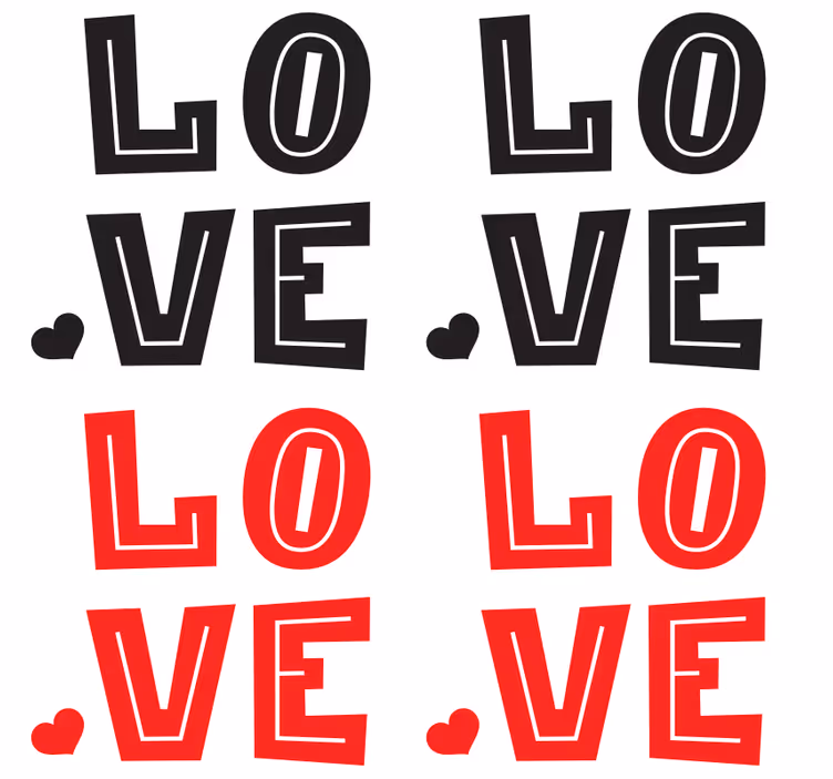 Podtácek citát odvážná láska v typografii - TenStickers