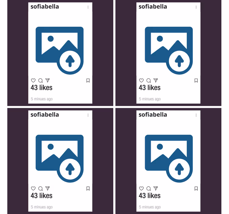 Instagram s fotografickými a textovými vlastními táckami - TenStickers
