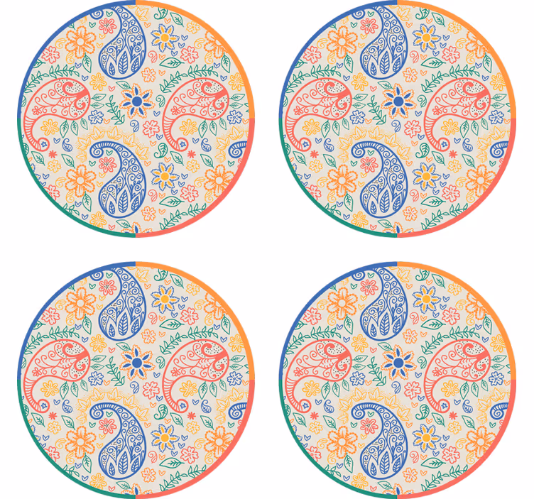Barevné paisleypodtácek - TenStickers