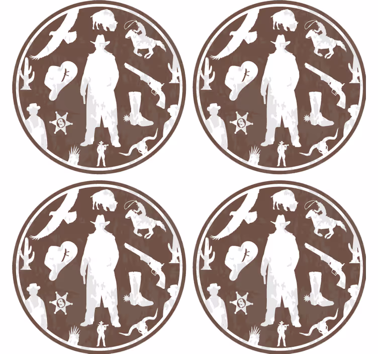 Vinobraní podtácek ve westernovém stylu - TenStickers
