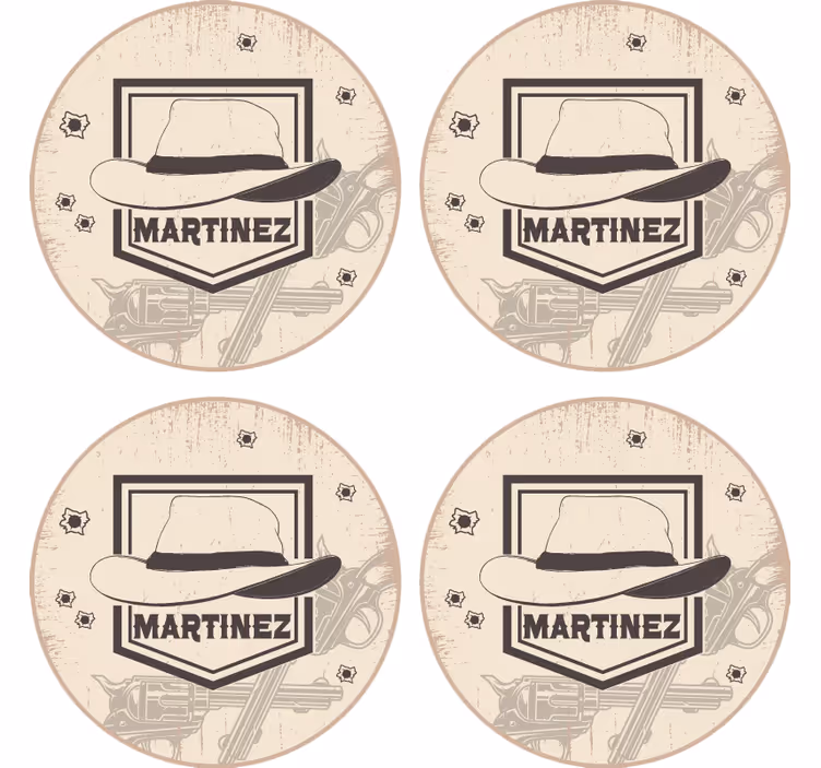 Kovbojský klobouk s názvem drinkpodtácek - TenStickers