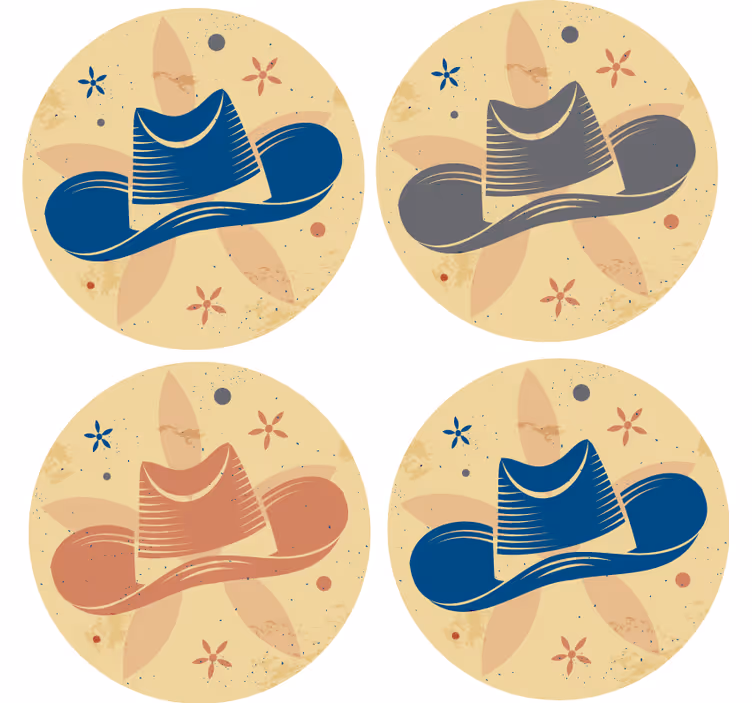 Kovbojský klobouk vzorpodtácek - TenStickers