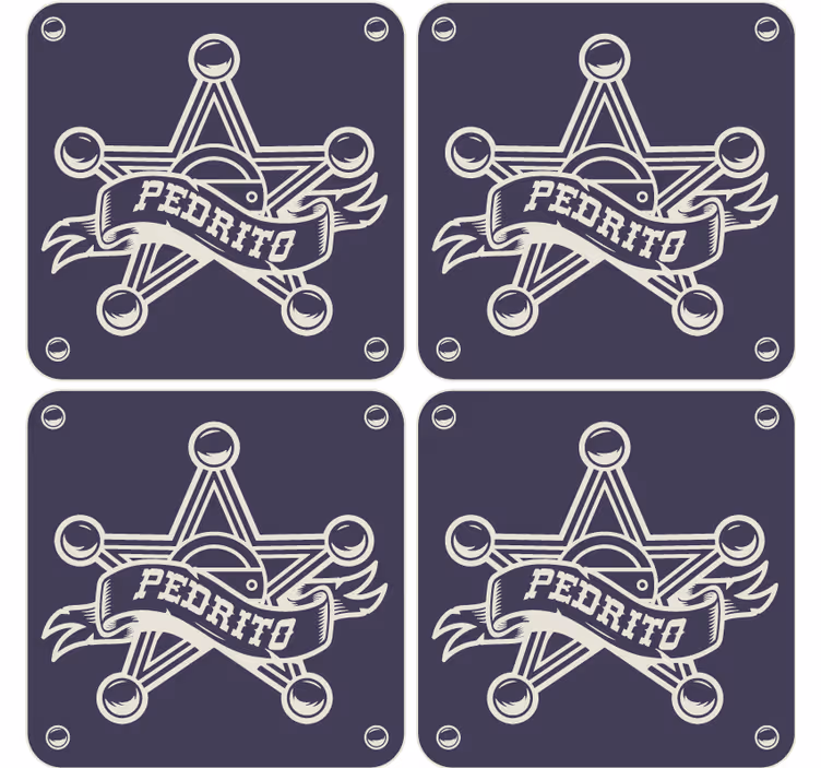 Vinobraní podtácek s insignií šerifa - TenStickers