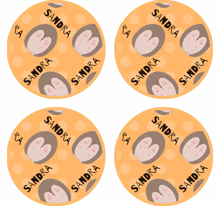 Přizpůsobitelný podtácek s roztomilým ježčí vzorem - TenStickers