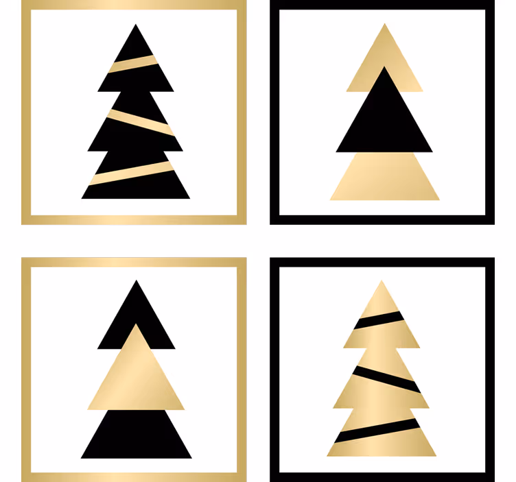 Vánoční elegantní strom vzor pití dráha - TenStickers