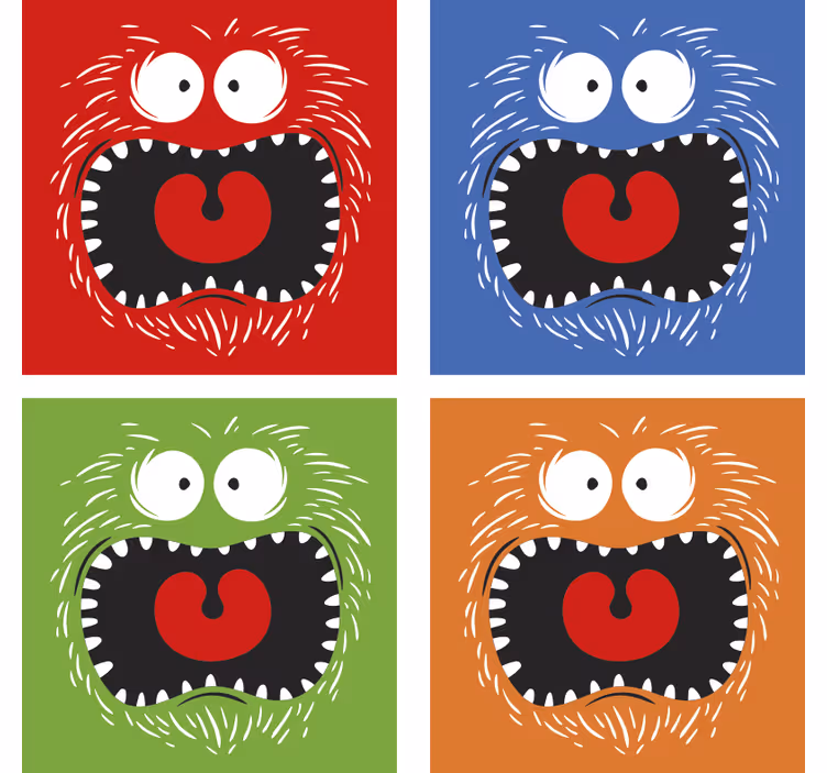 Moderní a barevná halloweenská pivnípodtácek - TenStickers