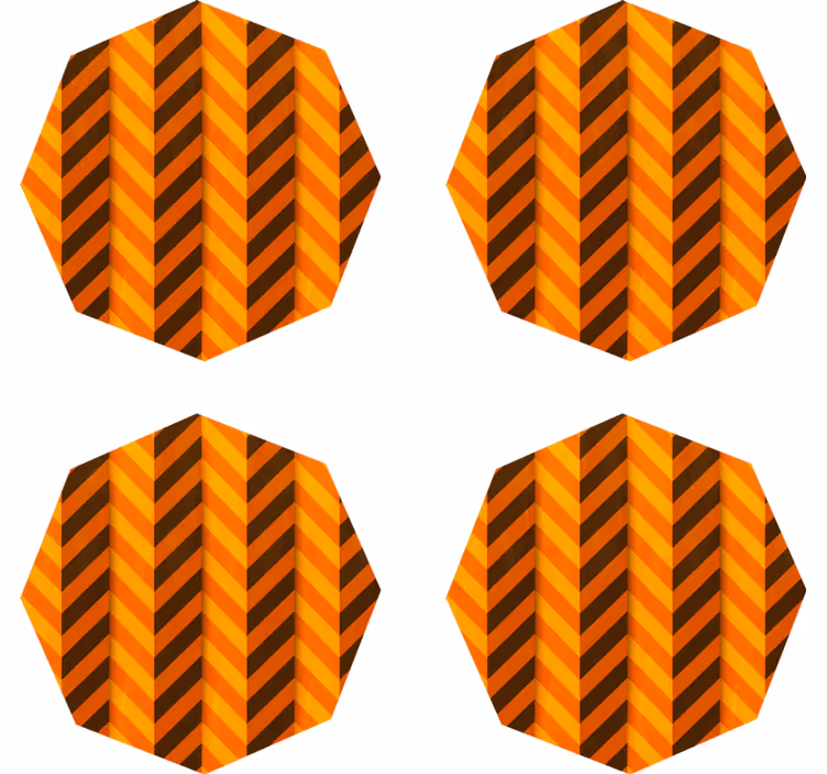 Halloweenský podtácek s chevron vzorem v oranžové - TenStickers