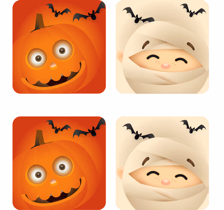 Roztomilé děti halloweenpodtácek - TenStickers
