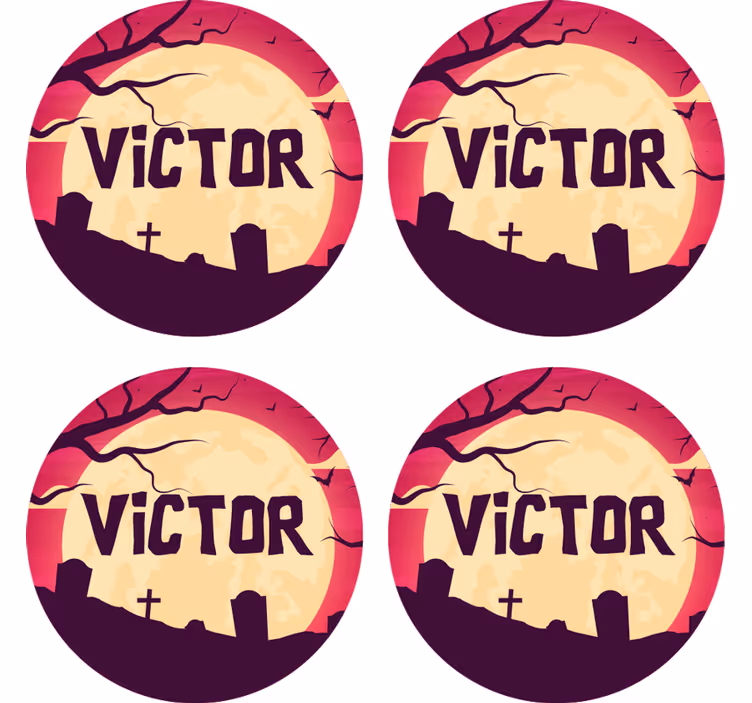 Halloweenský podtácek tajemná scéna pod lunární září - TenStickers