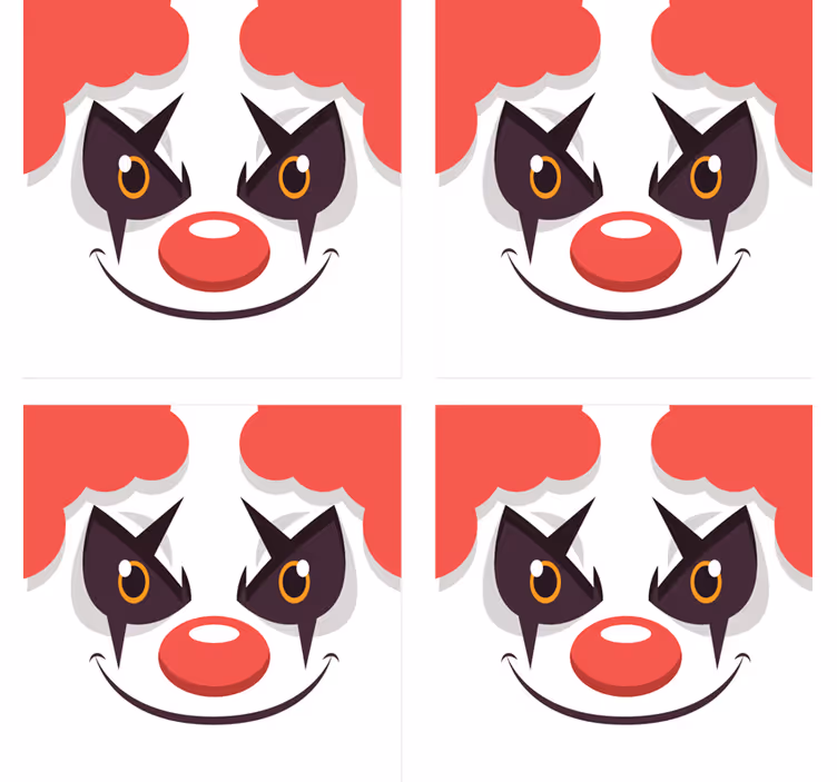 špatný klaun kreslení halloween dráha - TenStickers