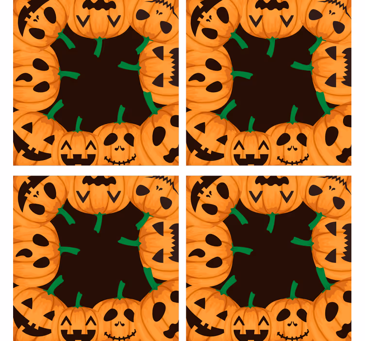 Halloweenský podtácek s usmívajícími se dýněmi - TenStickers