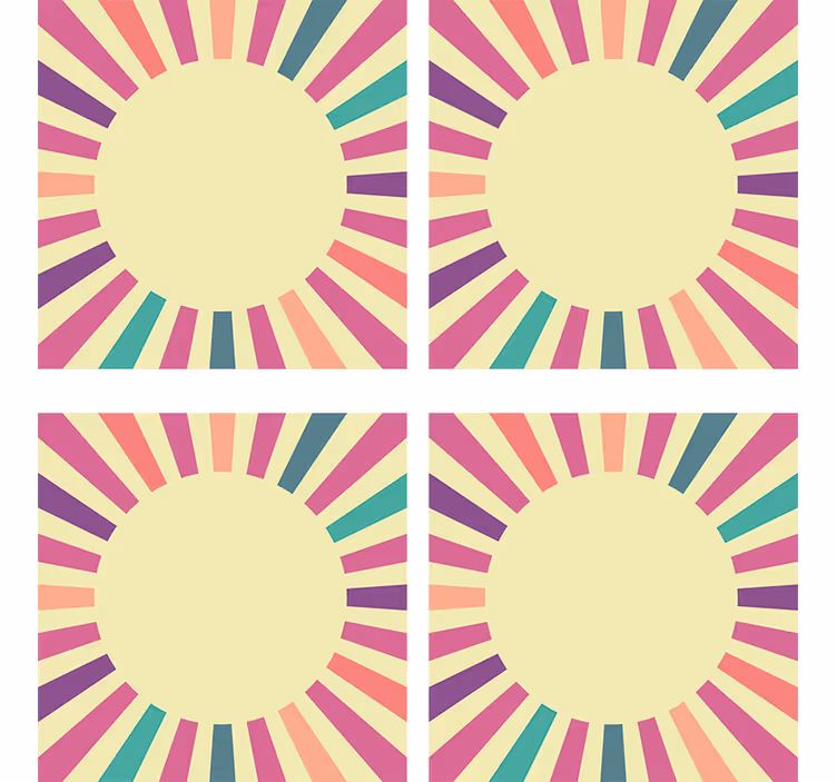 Moderní podtácek s geometrickým kruhovým prvkem - TenStickers