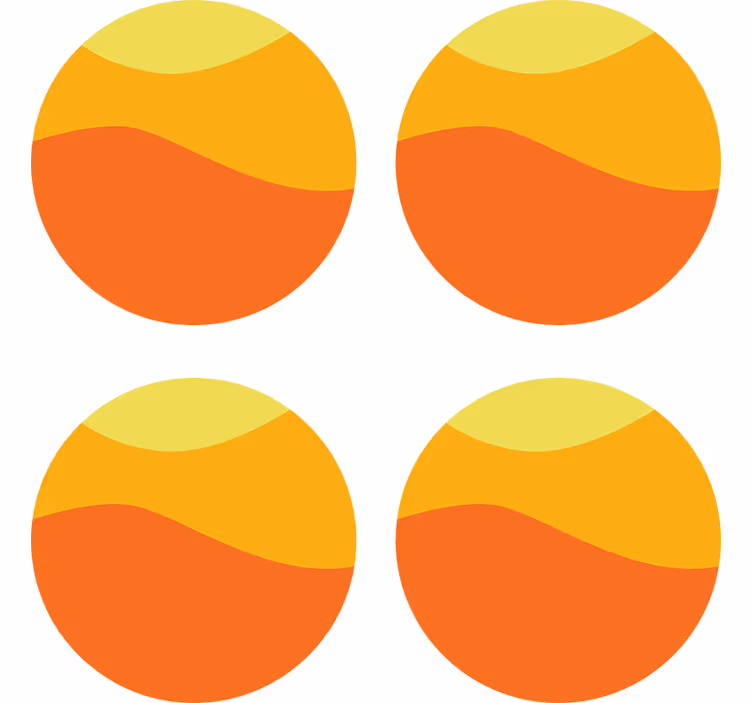 Efekt textury podtácků vlnité barevné vrstvy - TenStickers