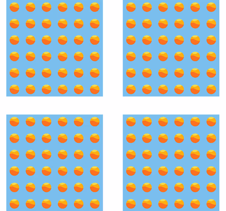 Moderní podtácek s barevným kruhovým vzorem - TenStickers