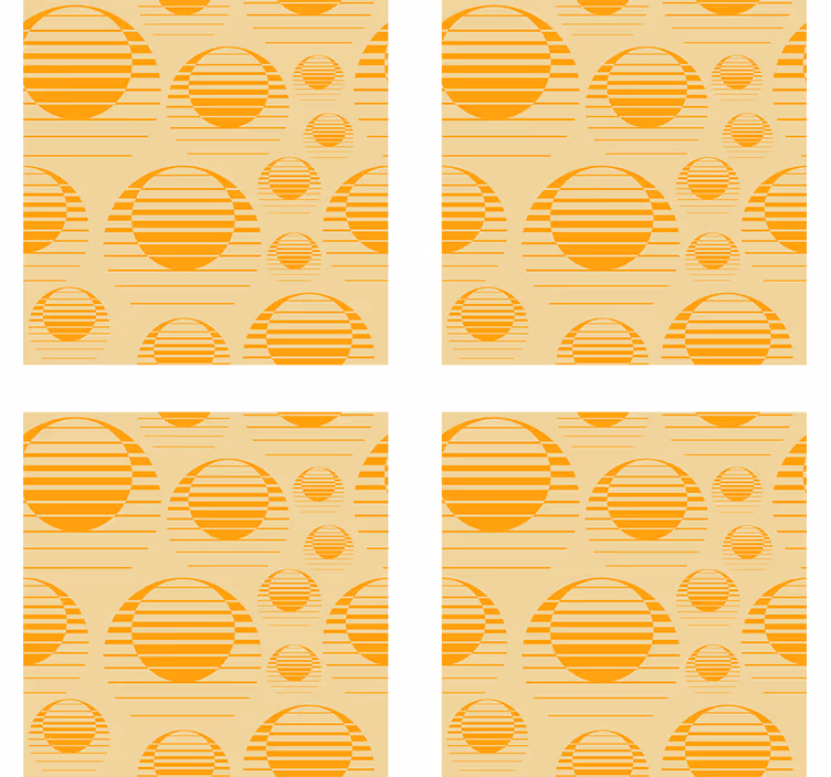 Retro sluneční vzor vinobraní podtácek - TenStickers
