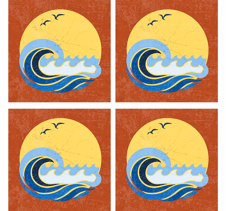 Blázen podtácek s designem západu slunce - TenStickers