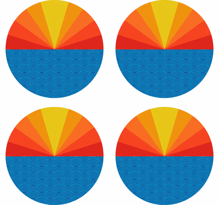 Blázen podtácek s živým geometrickým vzorem - TenStickers