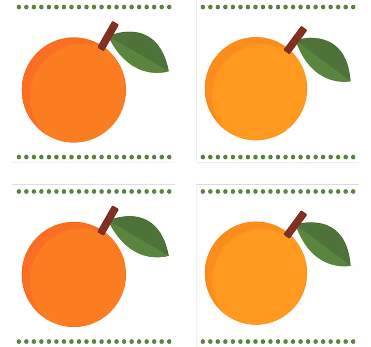 Moderní podtácek pomeranč s listem - TenStickers