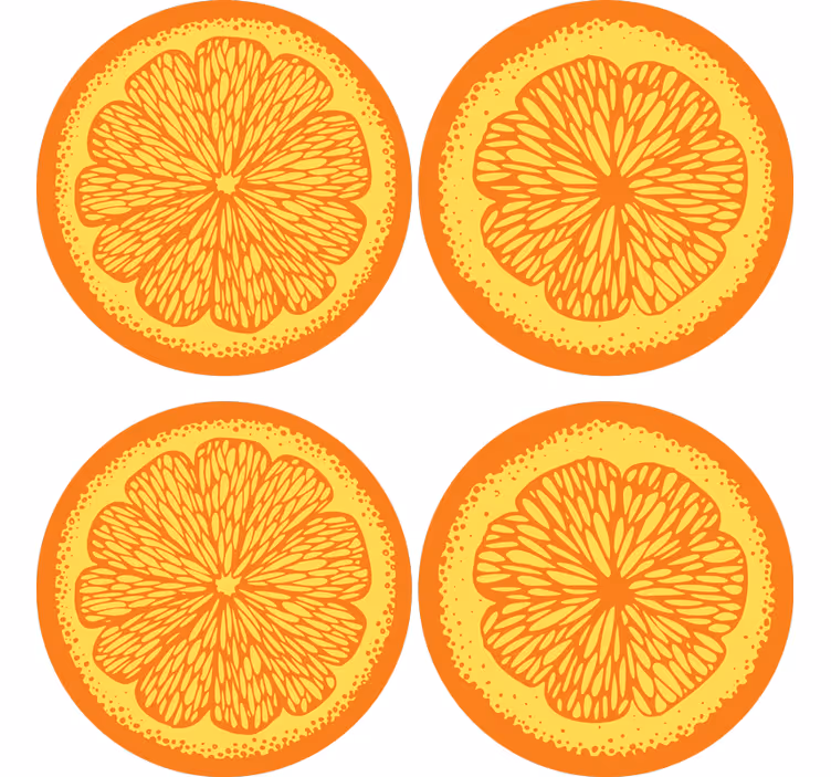 Moderní podtácek s motivem citrusových plátků - TenStickers