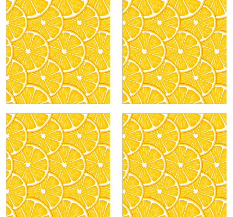 Efekt textury podtácků citrusový plátek - TenStickers