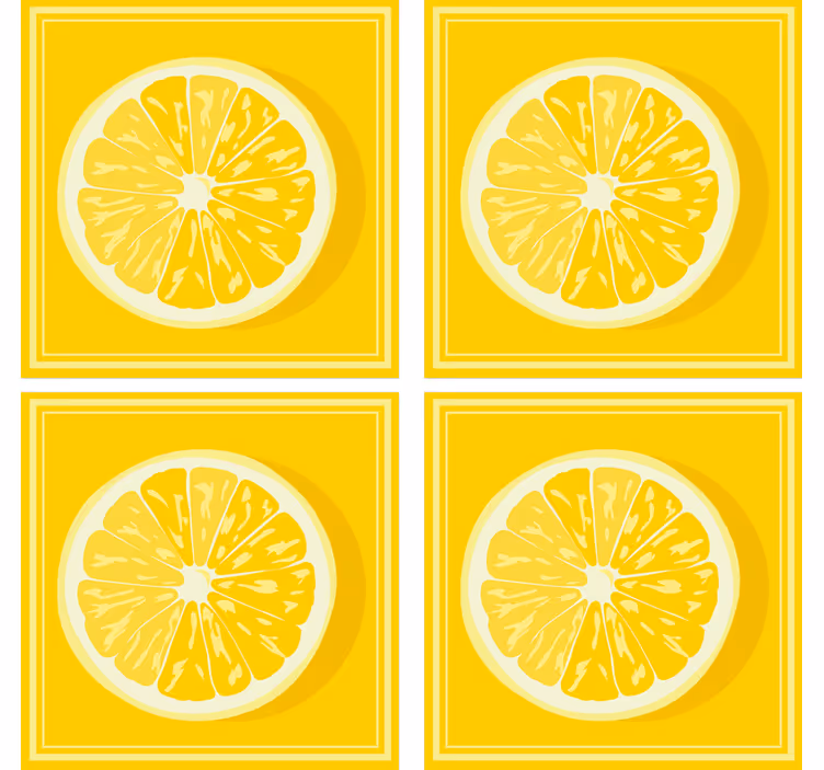 Efekt textury podtácků ve stylu citrusového plátku - TenStickers
