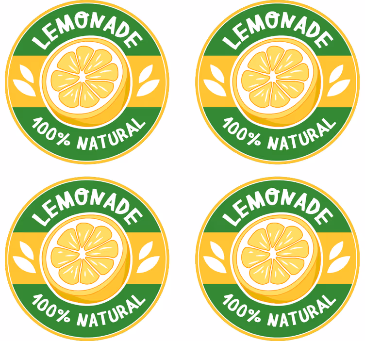 Podtácek citát s přírodním citronovým plátkem - TenStickers