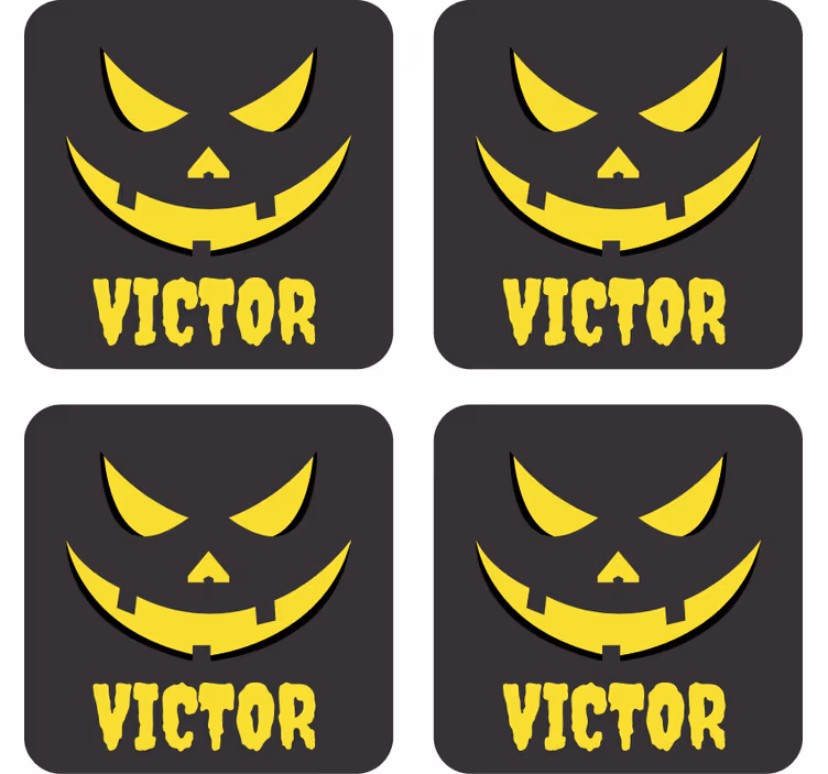 Přizpůsobená dýňová obličejová dráha halloween - TenStickers