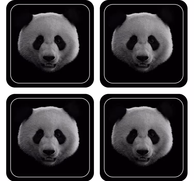 Blázen podtácek s panda tvářičkami - TenStickers