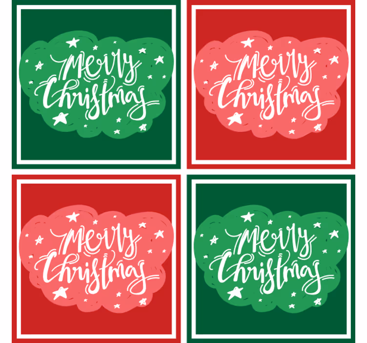 Vánoční podtácek s veselou typografií - TenStickers