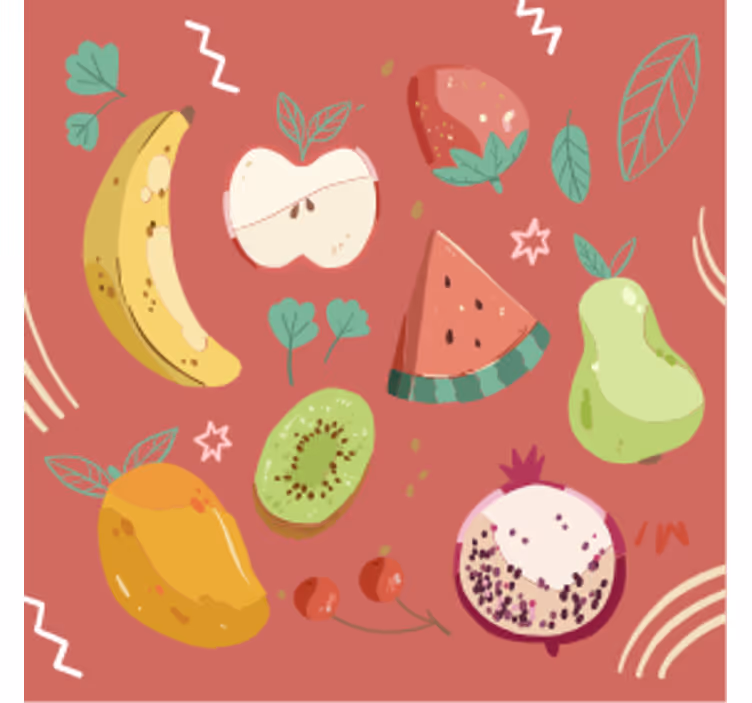 Moderní podtácek s barevným ovocem - TenStickers